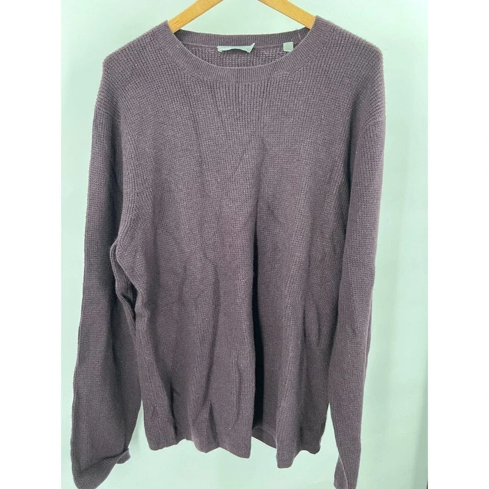 VINCE Men's Size XL Thermal Knit Pullover Sweater Wool & Cashmere Blend SHW $265